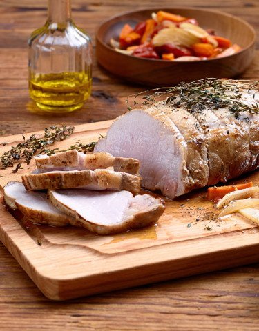 Kalbsbrust gefüllt mit Brät und Kürbiskernen (Hell)